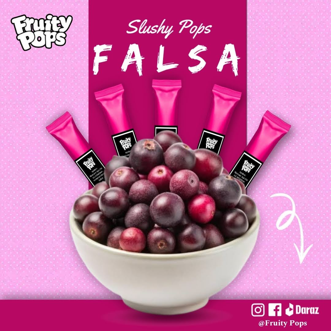 Ice Lollies Pouch OF 12 Lollies Single Flavour " FALSA " II Fruity Pops II Popsicles II Ice Candy II Freeze Ice Pops