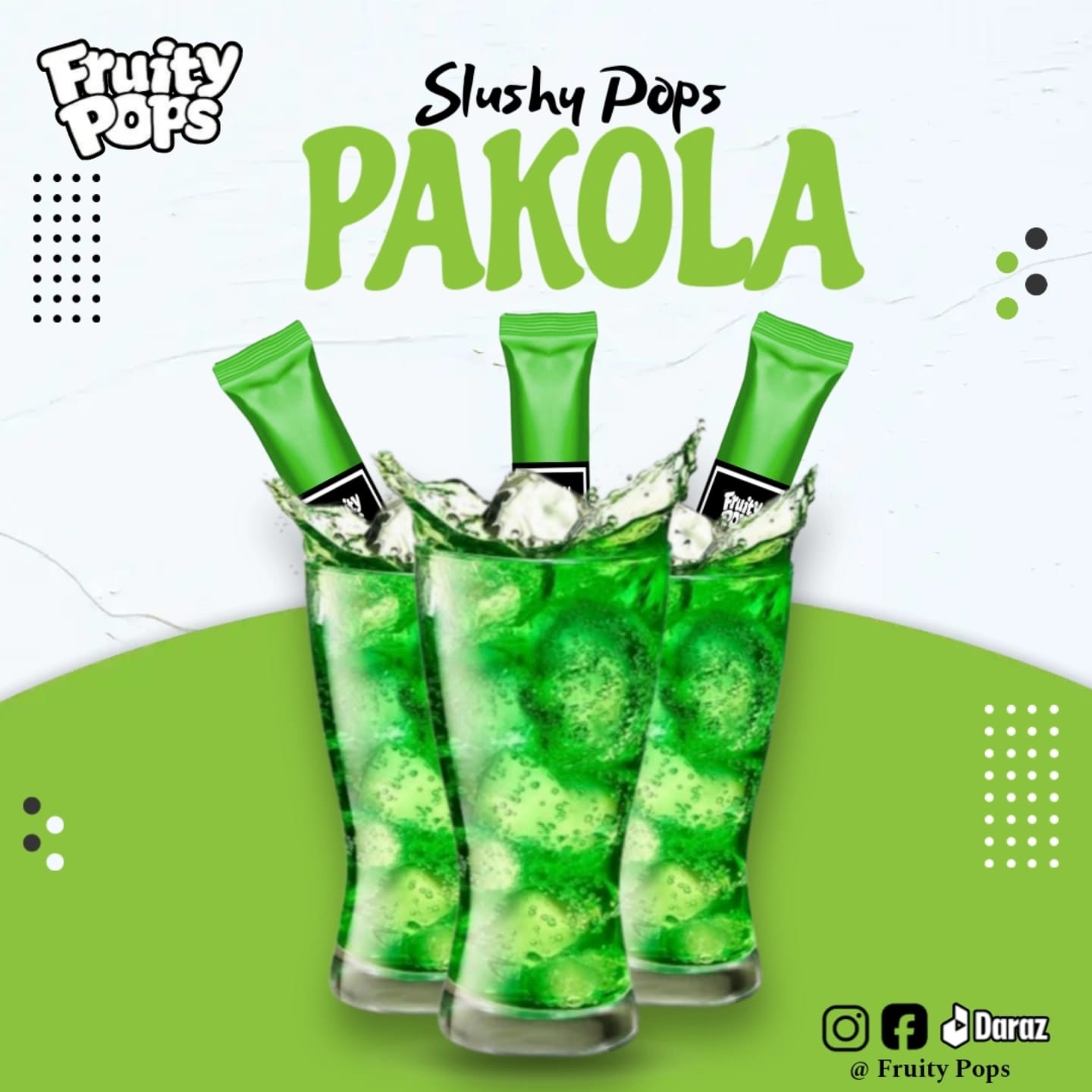 Ice Lollies Pouch Of 12 Lollies Single Flavour "PAKOLA" II Fruity Pops II Popsicles II Ice Candy II Freeze Ice Pops