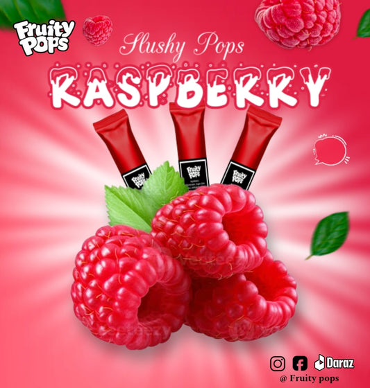 Ice Lollies Pouch Of 12 Lollies Single Flavour " RASPBERRY " II Fruity Pops II Popsicles II Ice Candy II Freeze Ice Pops II